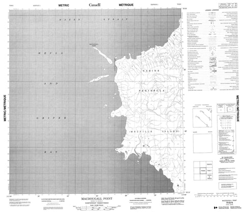 079B06 Macdougall Point Canadian topographic map, 1:50,000 scale