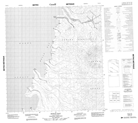 079B10 Hoyle Bay Canadian topographic map, 1:50,000 scale