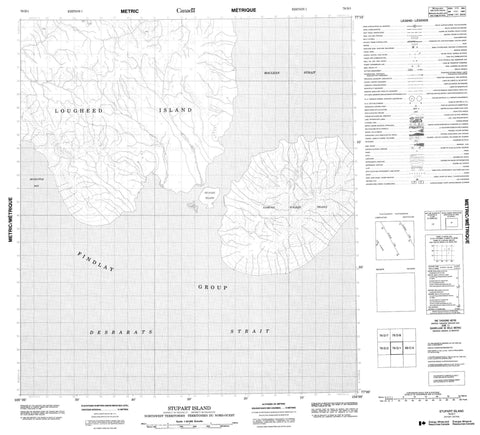 079D01 Stupart Island Canadian topographic map, 1:50,000 scale