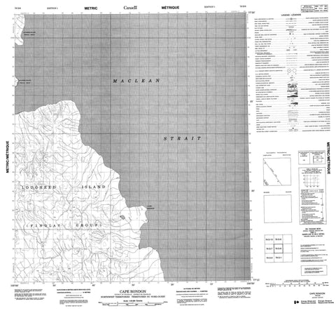 079D08 Cape Rondon Canadian topographic map, 1:50,000 scale