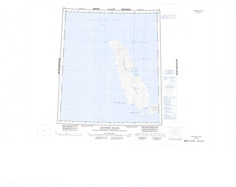 079D Lougheed Island Canadian topographic map, 1:250,000 scale