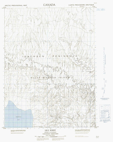 079H01 Lily Point Canadian topographic map, 1:50,000 scale