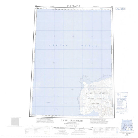 079H Cape Isachsen Canadian topographic map, 1:250,000 scale