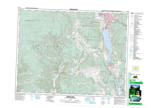 082E05 Penticton Canadian topographic map, 1:50,000 scale