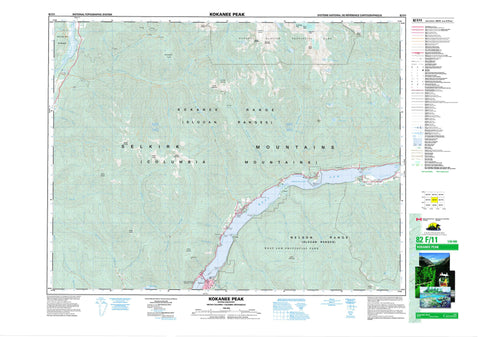 082F11 Kokanee Peak Canadian topographic map, 1:50,000 scale