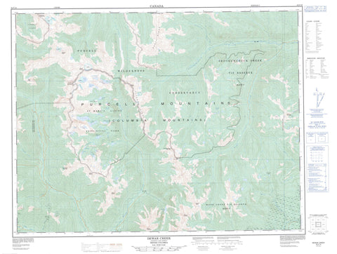 082F16 Dewar Creek Canadian topographic map, 1:50,000 scale