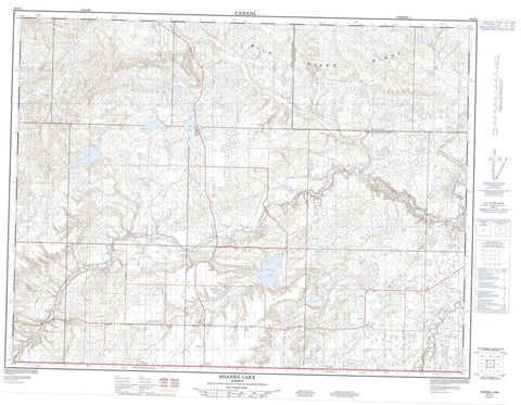 082H02 Shanks Lake Canadian topographic map, 1:50,000 scale
