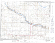 082H09 Chin Coulee Canadian topographic map, 1:50,000 scale
