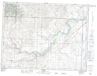 082H12 Brocket Canadian topographic map, 1:50,000 scale