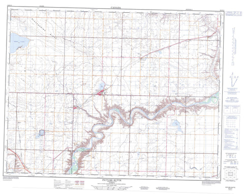 082H15 Picture Butte Canadian topographic map, 1:50,000 scale