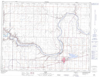 082H16 Taber Canadian topographic map, 1:50,000 scale