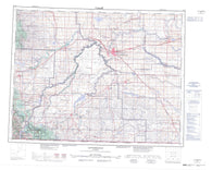 082H Lethbridge Canadian topographic map, 1:250,000 scale