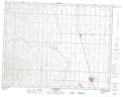 082I04 Claresholm Canadian topographic map, 1:50,000 scale