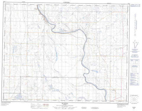 082I08 Scandia Canadian topographic map, 1:50,000 scale