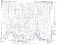 082I15 Cluny Canadian topographic map, 1:50,000 scale