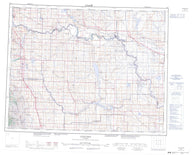 082I Gleichen Canadian topographic map, 1:250,000 scale