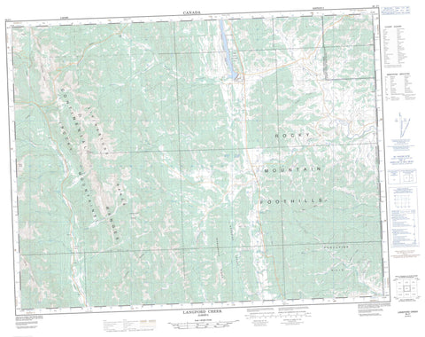 082J01 Langford Creek Canadian topographic map, 1:50,000 scale
