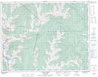 082K01 Findlay Creek Canadian topographic map, 1:50,000 scale