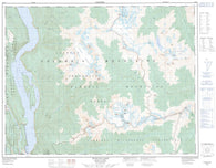 082K07 Duncan Lake Canadian topographic map, 1:50,000 scale