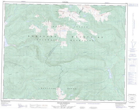 082L08 Mount Fosthall Canadian topographic map, 1:50,000 scale