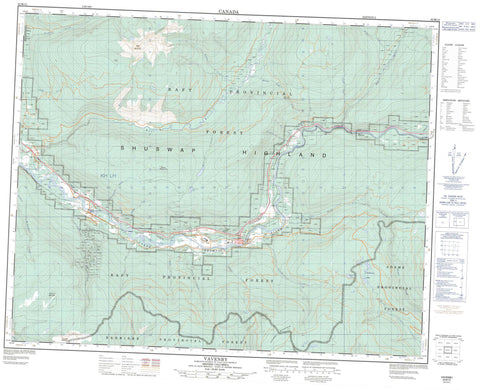 082M12 Vavenby Canadian topographic map, 1:50,000 scale