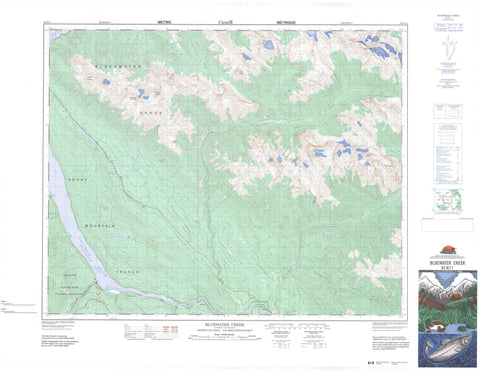 082N11 Bluewater Creek Canadian topographic map, 1:50,000 scale