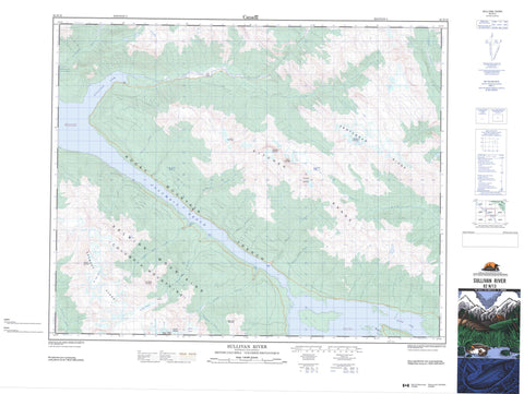 082N13 Sullivan River Canadian topographic map, 1:50,000 scale