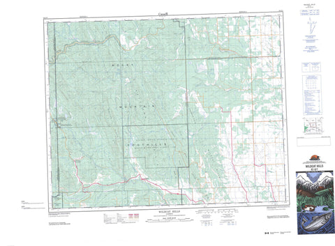 082O07 Wildcat Hills Canadian topographic map, 1:50,000 scale