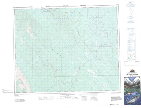 082O14 Limestone Mountain Canadian topographic map, 1:50,000 scale