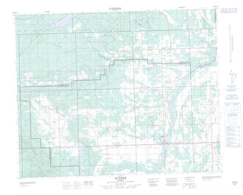 082O15 Sundre Canadian topographic map, 1:50,000 scale