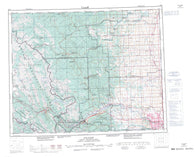 082O Calgary Canadian topographic map, 1:250,000 scale