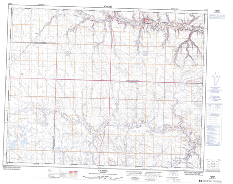 082P06 Carbon Canadian topographic map, 1:50,000 scale