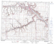 082P07 Drumheller Canadian topographic map, 1:50,000 scale
