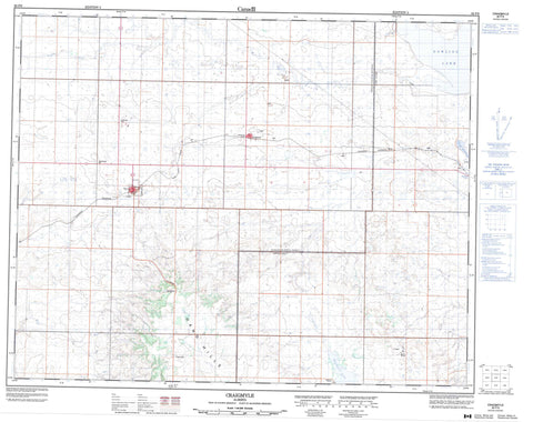 082P09 Craigmyle Canadian topographic map, 1:50,000 scale