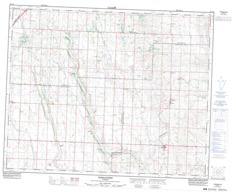 082P13 Torrington Canadian topographic map, 1:50,000 scale