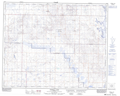 082P16 Farrell Lake Canadian topographic map, 1:50,000 scale