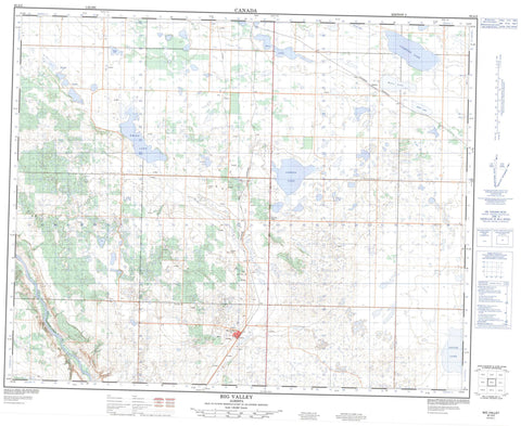 083A02 Big Valley Canadian topographic map, 1:50,000 scale