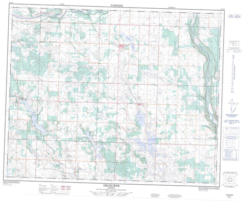 083A03 Delburne Canadian topographic map, 1:50,000 scale