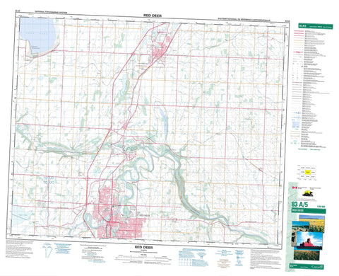 083A05 Red Deer Canadian topographic map, 1:50,000 scale