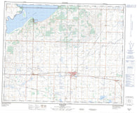 083A07 Stettler Canadian topographic map, 1:50,000 scale