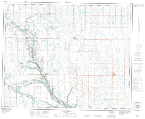 083A09 Forestburg Canadian topographic map, 1:50,000 scale