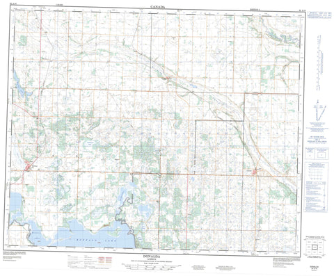 083A10 Donalda Canadian topographic map, 1:50,000 scale