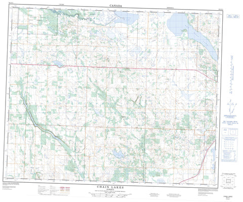 083A11 Chain Lakes Canadian topographic map, 1:50,000 scale