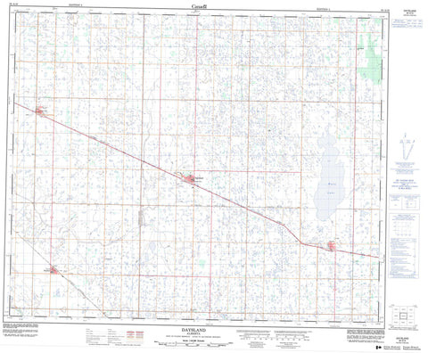 083A16 Daysland Canadian topographic map, 1:50,000 scale