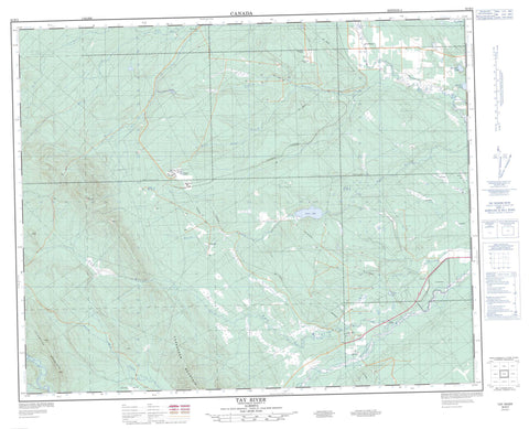 083B03 Tay River Canadian topographic map, 1:50,000 scale