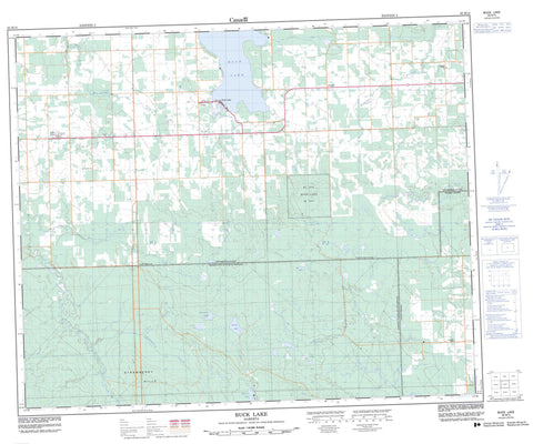 083B15 Buck Lake Canadian topographic map, 1:50,000 scale