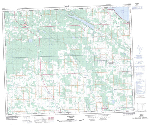 083B16 Winfield Canadian topographic map, 1:50,000 scale