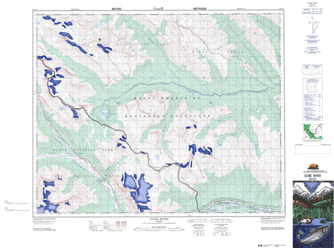 083C02 Cline River Canadian topographic map, 1:50,000 scale