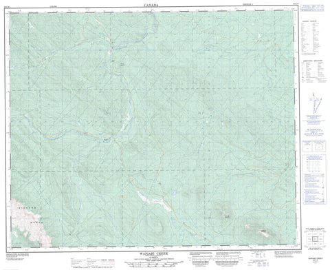 083C09 Wapiabi Creek Canadian topographic map, 1:50,000 scale