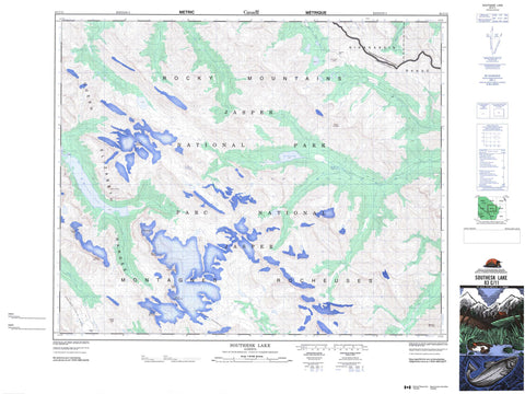 083C11 Southesk Lake Canadian topographic map, 1:50,000 scale